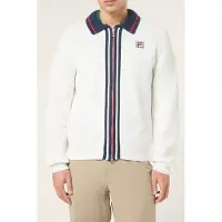 FILA Carraia Regular Zip Through Knit Cardigan Egret Talla: S | Cárdigan Outlet | Hombre