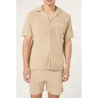 FILA Empoli Relaxed Towelling Resort Shirt White Pepper Talla: S | Camisas Casuales Outlet | Hombre | Blanco