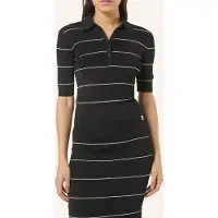 FILA Montecarlo Slim Fine Knitted Polo Shirt Black Talla: XS | Polos Outlet | Mujer | Negro
