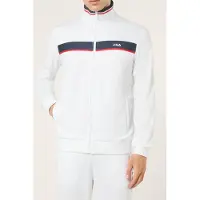 FILA Sagano Regular Taped Track Jacket Bright White-black Iris Talla: 2XL | Sudaderas con Capucha Outlet | Hombre | Púrpura