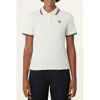 FILA Biella Slim Tipped Polo Shirt Egret Talla: M | Polos Outlet | Mujer