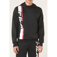 FILA Valiversi Regular Graphic Hoodie Black Talla: S | Sudaderas con Capucha Outlet | Hombre | Negro