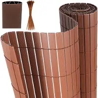 OEM Protector para balcones y pérgolas de PVC de 3m – Modelo W, resistente al viento – y parasol para terrazas – para jardín y espacios exteriores – color marrón
