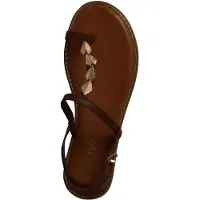 Super Mode Sandalias 'Flache Riemchensandalen von Loevah Paris' marrón