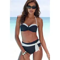 LASCANA Braga de bikini negro / blanco