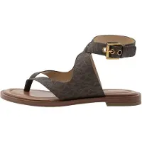 Michael Kors para mujer. 40T6IRFS1B Sandalia plana Irene marrón (38), Plano, Hebilla, Casual, outlet 2026.
