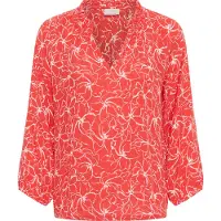 Kaffe Blusa 'KATine Amber' rojo anaranjado / blanco