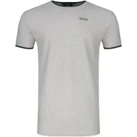 SikSilk Camiseta 'Ringer' gris moteado / verde