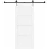 vidaXL Puerta corredera de 83 x 202 cm, fabricada en madera maciza de pino, color blanco y