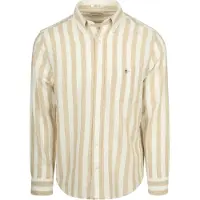 Gant Camisa Casual Lino Rayas Beige talla