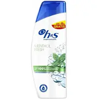 H&S Champú anticaspa con mentol, aroma fresco, 235 ml + 15 ml