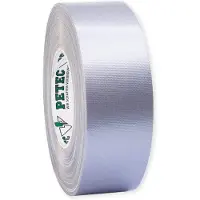 Petec Cinta adhesiva , cinta de alta resistencia, cinta de refuerzo, color plateado, cinta de tela, cinta americana, rollo, modelo 86250