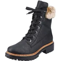Rieker Botines con cordones negro