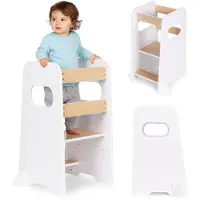 Ecotoys Ayudante de cocina Montessori, base ajustable para niños, marca