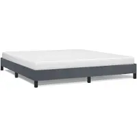 Syfax Estructura de cama sin colchón Gris oscuro 193x203 cm King Terciopelo