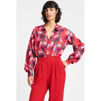 Pom Amsterdam Blouse - Violet Picnic Delight Red Talla: 34 | Manga Larga Outlet | Mujer | Púrpura
