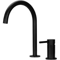 Pure.Sink Grifo de cocina negro con boquilla redonda, modelo PLX2HR-10
