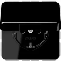 JUNG Enchufe Schuko de 16A, 250V con tapa abatible - Enchufe CD 1520 BFKL SW