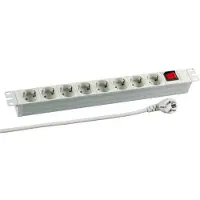 Efbe-Schott EFB Elektronik Koop PROFIversal: Barra de enchufes (para montaje en rack) - Corriente alterna 250 V - Entrada: CEE 7/7 - Conexiones de salida: 8 (CEE 7/3)