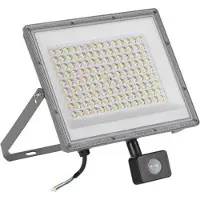 Kanlux S.A. Faro LED ACETE 100W, CCT ajustable, con sensor de movimiento IP44, luz de color variable, modelo 38499, marca
