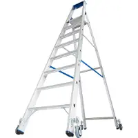 Krause STABILO, escalera de pie escalonada, móvil, con 8 escalones, modelo 124654