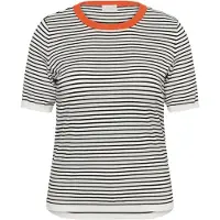 KAFFE CURVE Jersey 'Lizzy' rojo / negro / blanco cáscara de huevo