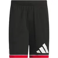 Adidas adidasPantalón corto Badge of Sport Basketball S 18 CM Black / Red Hombre