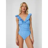 Crãs Traje de baño azul oscuro / blanco
