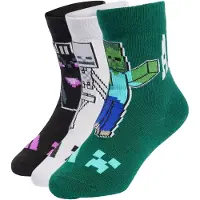 Adidas adidasCALCETINES MINECRAFT 3 PARES POR PAQUETE 25-27 Light Solid Grey / Collegiate Green / Black Niño