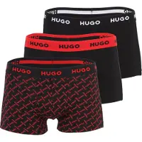 HUGO Calzoncillo boxer rojo / negro / blanco