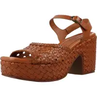 Carmela para mujer. 16163701-CAMEL Sandalias de Piel 161637 marrón (39), 8 a 10cm, Hebilla, Casual, outlet 2026.