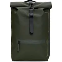 Rains unisex. 13320 Mochila Rolltop Rucksack verde (OSFA), Casual, Poliéster, outlet 2026.