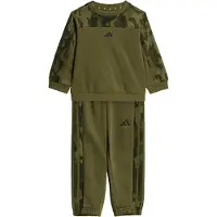 Adidas adidasConjunto de chándal de felpa Seasonal Essentials Camo 98 Olive Strata / Jungle Ink Niño