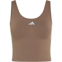 Adidas adidasCamiseta con sujetador para poco impacto 3 Stripes Studio All Me 2XS Earth Strata Mujer