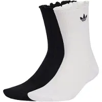 Adidas Originals adidasCALCETINES CLÁSICOS RUFFLE (2 PARES) 40-42 Black / White Unisex