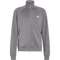 Adidas Originals Sudadera con cremallera 'Trefoil Essentials' piedra / blanco