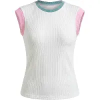 Mymo Top pino / rosa claro / blanco