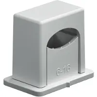 Obo Bettermann 3050 LGR, abrazadera de presión ISO para tubos de 6-16 mm, color gris claro RAL7035, referencia 2101017