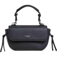 Pepe Jeans para mujer. PL0300112 Bolso Ambra Script negro (OSFA), Casual, Poliuretano, outlet 2026.