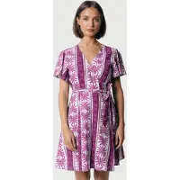 Colourful Rebel Nova Palm Real Wrap Mini Dress Ss Raspberry Wine Talla: M | Mini Vestidos Outlet | Mujer | Rosa