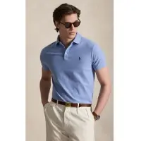 Ralph Lauren para hombre. 710B13479008 Polo de piqué Custom Slim Fit azul (XS), Casual, Algodón, Manga corta, outlet