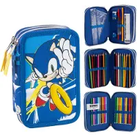 Cerda Sonic Estuche Triple Para Lápices Sonic The Hedgehog