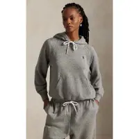 Ralph Lauren para mujer. 211971691001 Sudadera de felpa ligera con capucha gris (XXS), Casual, Algodón, Manga larga,