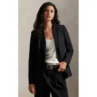 Ralph Lauren para mujer. 211907268002 Americana de lana y elástico negro (42), Casual, Clásico, outlet 2026.