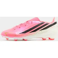 Adidas adidasBota de fútbol F50 Hyperfast League para césped natural seco 28 Solar Turbo / Core Black / Gold Metallic Niño