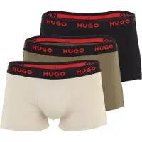 HUGO Calzoncillo boxer beige claro / rojo / negro