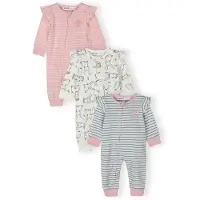 MINOTI Pijama entero/body rosa claro / blanco
