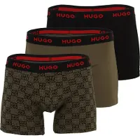 HUGO Calzoncillo boxer caqui / rojo / negro