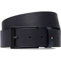 Tommy Hilfiger Cinturón 'Enamel Flag Rectangular Buckle' azul oscuro