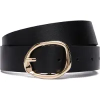 Tommy Hilfiger Cinturón 'Sculpted Buckle' oro / negro